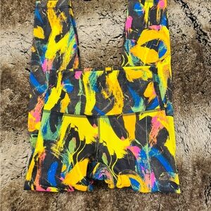 Lululemon Neon Abstract Multi Wunder Under Leggings, 25", 4